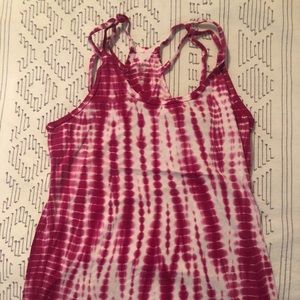Tie dye razor back tank top